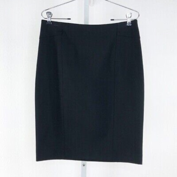 LOFT Black Seamed Pencil Skirt - Picture 4 of 6